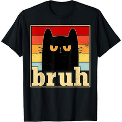 Funny Bruh Cat Meme Shirt for Teens Boys Girls Men Women T-Shirt