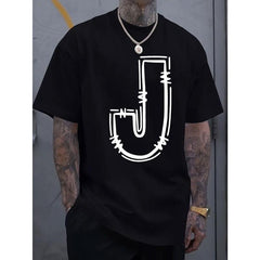 Letter J Minimal Graphic T-Shirt