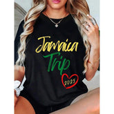 Cotton Jamaica Trip Theme Graphic T-Shirt