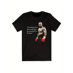 Iron Mike Tyson Quotes Men'S Black T-Shirt US Size, Unisex Crewneck, Trend Tee