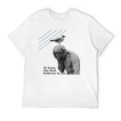 at least the bird believes in me grathic tee