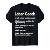 Birth Partner Rules Funny Expectant Dad T-Shirt - Hospital Humor for New Parents, Unisex Baby Shower Gift Tee