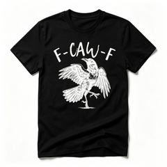 Women's F‑Caw‑F Raven Crow Graphic Crew Neck T‑Shirt, Casual All‑Season Regular Fit Short‑Sleeve Cotton Blend Tee Summer Fashion Tee
