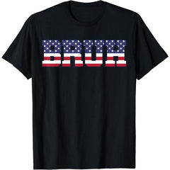 100% Cotton 4th of July Shirts for Kids Boys Bruh America USA Flag T-Shirt