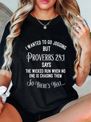 100% Cotton Casual Tshirt Funny Religious Running Shirt T-Shirt