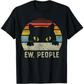 Ew People Retro Cat Funny Vintage T-Shirt