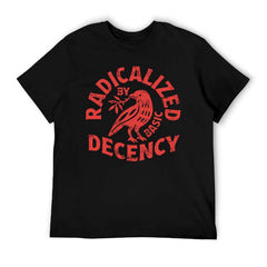 Vintage Wash Radicalized By Basic Decency Unisex T-Shirt - Social Commentary Graphic Tee, Peace Dove Print
