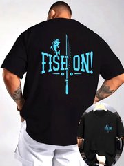 Fish On Fishing Sport Graphic Outdoor Catch Reel Angler Unisex Tee