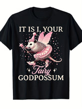 Fairy Godpossum Whimsical Spirit Animal Possum Funny Casual Trendy Unisex Tee