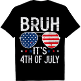 Funny 4th Of July USA Flag Cool American Patriotic Independence Day Unisex Tee