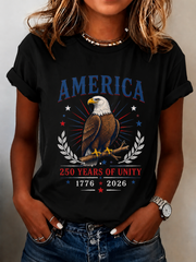 Vintage Eagle 250 Years 1776 2026 Independence 4th July Patriotic Gift UnisexTee