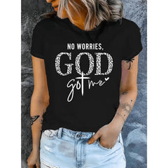 No Worries God Got Me Christian Faith Bible Verse Inspirational Gift Unisex Tee