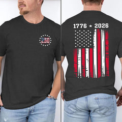 250 Years American Flag 1776 2026 USA Patriotic July Fourth Graphic Unisex Shirt