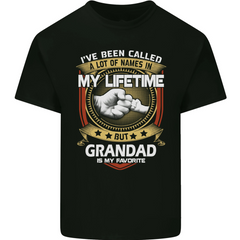 Grandad Is My Favourite Funny Fathers Day Mens Cotton T-Shirt Tee Top