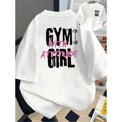 Gym With A Girl Funny Fitness Couple Workout Humor Gym Partner Unisex Shirt
