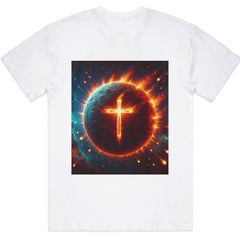 Cosmic Cross Spiritual Faith Gift Religious Christian Graphic Unisex Tee