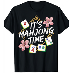 Vibrant Mahjong Themed Graphic Tee for Men Women, Cute Mahjong Tile Short Sleeve T-Shirt, Casual Street Style Crew Neck Top for Game Lover Gift