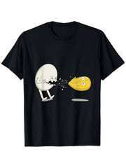 Fun Egg Yolk Hatching Chick Vintage Comedy Holiday Christmas New Year Unisex Tee