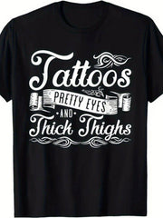 Pretty Eyes Thick Thighs Plus Size Casual Streetwear Body Positive Unisex Tee
