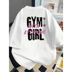 Gym With A Girl Funny Fitness Couple Workout Humor Gym Partner Unisex Shirt