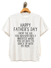 Funny Step Dad Father Day Gift Joke Stepson Inherited Humor Sarcastic Unisex Tee