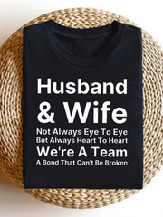 Not Eye To Eye Heart To Heart Funny Vintage Couple Shirt Husband Wife Unisex Tee