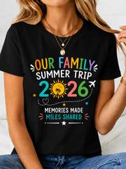 Family Vacation 2026 Matching Trip Summer Travel Beach Holiday Gift Unisex Tee