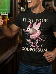 Fairy Godpossum Whimsical Spirit Animal Possum Funny Casual Trendy Unisex Tee