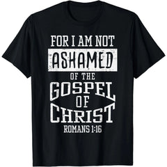 Men's Inspirational Statement Graphic T-Shirt Men's "Not Ashamed" Casual Quote Tee