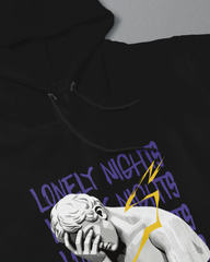 DIYANYONE DIYANYONE Original Vaporwave Hoodies: Lonely Nights Choose Peace