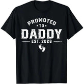 Daddy Est 2026 New Dad T-Shirt - Daddy To Be Pregnancy Announcement Graphic Tee, Unisex Casual Top
