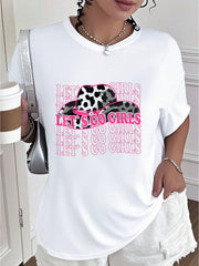 Let´S Go Girls - Country Western Cow Pattern-Shirt