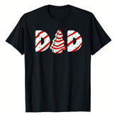 Men’s Christmas Tree Cake Matching Family Party Pajama T-Shirt