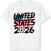 United States 2026 Soccer T-Shirt - USA Flag Graphic Tee for Fans, Unisex Patriotic Casual Top
