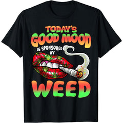 Playful Text And Psychedelic Lips T-Shirt