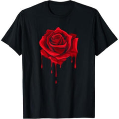 Melting Rose Flowers Graphic T-Shirt
