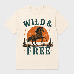 Western Roadtrip T-Shirt Vintage Cowboy Desert Graphic Tee Retro Americana Unisex Tee