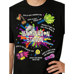 Illumination Station VBS 2026 Bible School Christian Lights T-Shirt Women's Summer Clothing