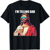 Funny I'm Telling Dad Meme Printed Graphic T-Shirt