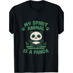 My Spirit Animal Is A Panda Kawaii Anime Graphic T-Shirt Cute Panda Lover Gift Unisex Summer Casual Top Soft Cotton Crew Neck Vintage Style
