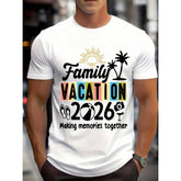 “Making Memories Together” 2026 Family Vacation T-Shirt – Matching Summer Beach Tee for Men, 100% Cotton Crewneck Trip Gift