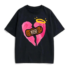 Jesus Heals Christian T-Shirt - Faith Based Graphic Tee, Unisex Religious Casual Top