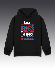 DIYANYONE Original Cotton Hoodie: NO KING IN AMERICAN Abstract Graphic
