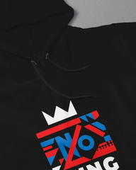 DIYANYONE Original Cotton Hoodie: NO KING IN AMERICAN Abstract Graphic