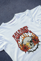 DIYANYONE Original Streetwear Tee: BOLDEST Skull and Flame Graphic