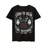 Men's funny Vintage graphic-Inspired "Living The Dream One Nightmare At A Time" Graphic T-Shirt