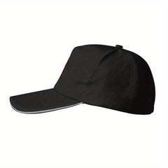 Cross Print Baseball Cap, Unisex Polyester Snapback Hat with Wide Brim for Sunprotection, Adjustable for Everyday Casual Look and Outdoor Activity, Fits Most Head Sizes