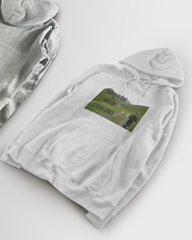 DIYANYONE Original "CHOOSE PEACE" Hoodie - Heavyweight Cotton Blend Wellness Pullover, Nature Landscape Mental Health Hoodies