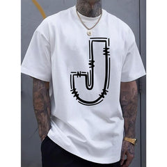 Letter J Minimal Graphic T-Shirt