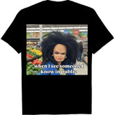 When I See Someone I Know In Public Funny Introvert T-Shirt - Social Anxiety Meme Graphic Tee, Unisex Casual Top